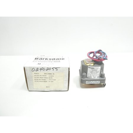 1.5-150Psi 125/250/480V-Ac Pressure Switch -  BARKSDALE, D1H-A150SS-P2